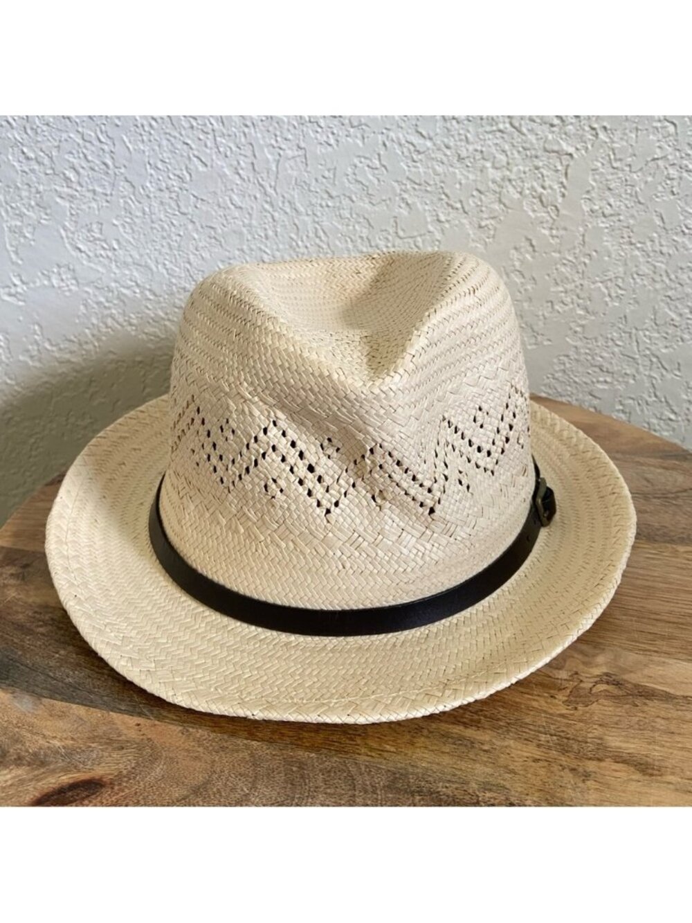 Lauren Ralph Lauren Women's Fedora Style Straw Hat With Leather Band One Size - Picture 4 of 7